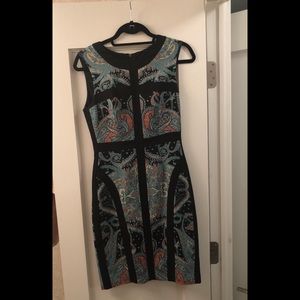 BCBG patterned shift dress